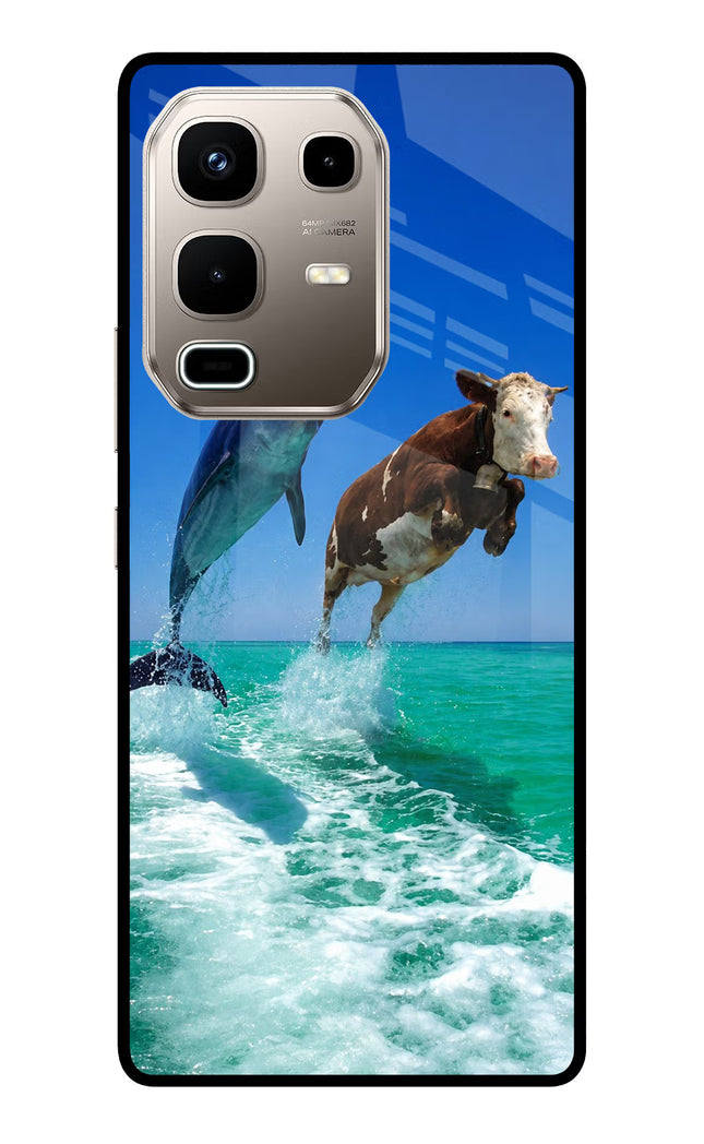 Dolphin vs Cow Infinix Note 50s 5G Plus Metal Case Back Cover by Casekaro