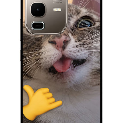Silly Cat Call Infinix Note 50s 5G Plus Metal Case Back Cover by Casekaro