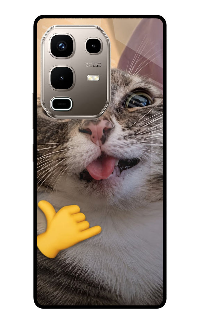 Silly Cat Call Infinix Note 50s 5G Plus Metal Case Back Cover by Casekaro