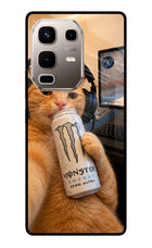 Gamer Cat Energy Infinix Note 50s 5G Plus Metal Case Back Cover by Casekaro