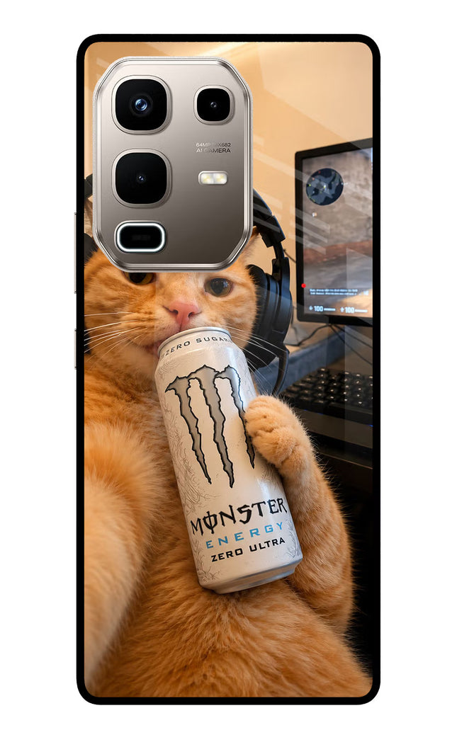 Gamer Cat Energy Infinix Note 50s 5G Plus Metal Case Back Cover by Casekaro
