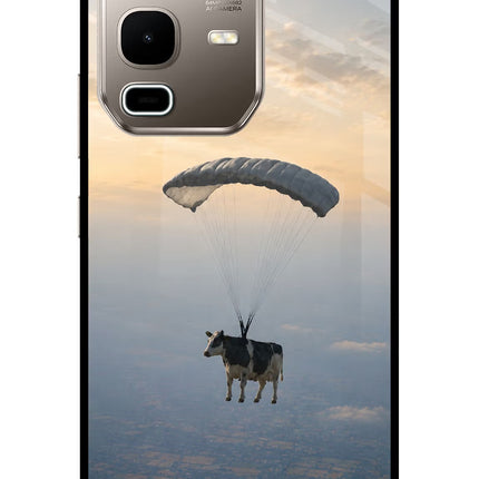 Skydiving Cow Infinix Note 50s 5G Plus Metal Case Back Cover by Casekaro