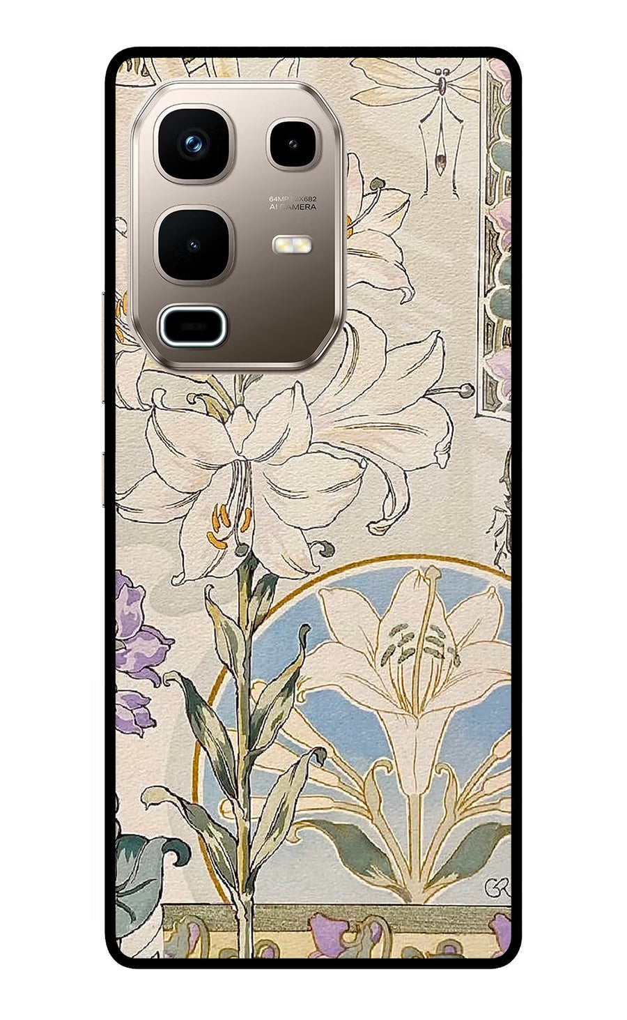 White Lily Infinix Note 50s 5G Plus Back Cover, Metal case