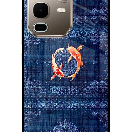 Koi Blue Infinix Note 50s 5G Plus Metal Case Back Cover by Casekaro