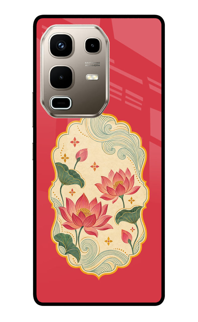 Pink Lotus Infinix Note 50s 5G Plus Metal Case Back Cover by Casekaro