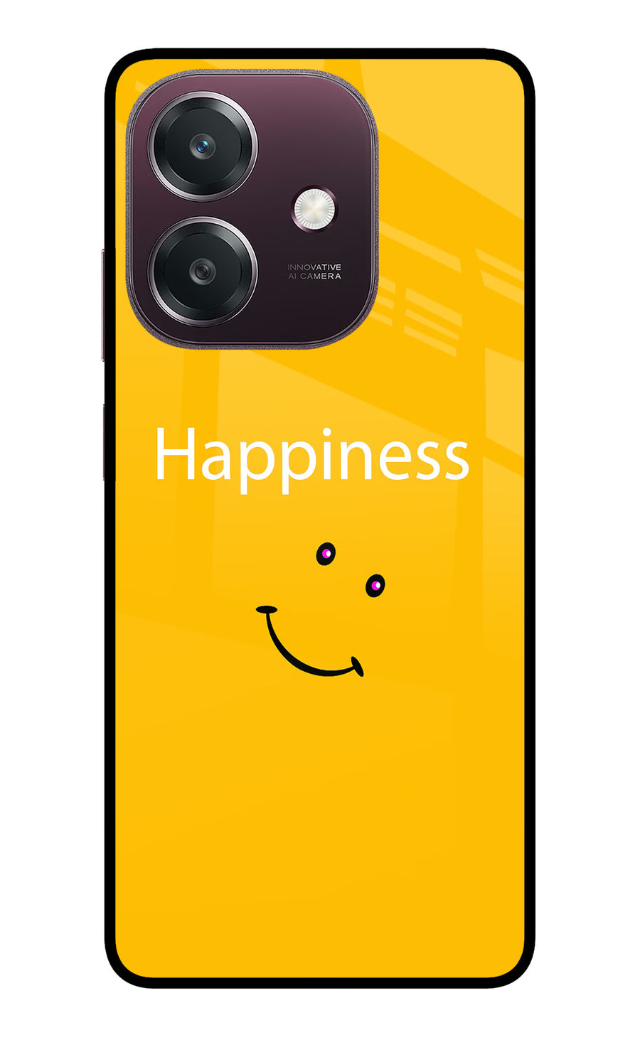 Happiness With Smiley Oppo A3 5G Back Cover, Metal case
