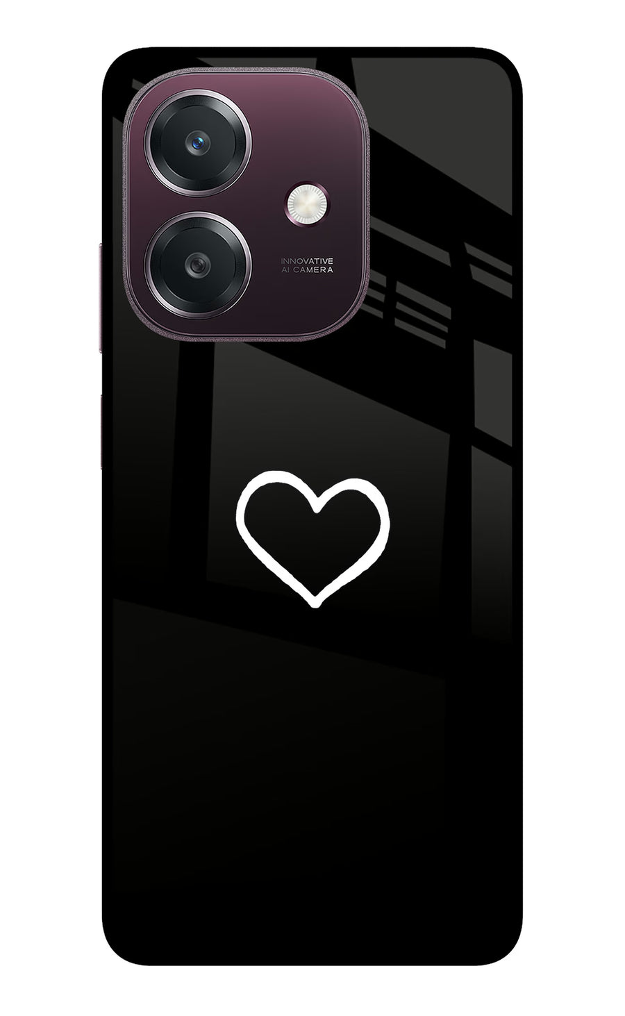 Heart Oppo A3 5G Back Cover, Metal case