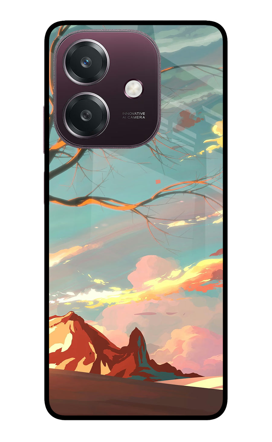 Scenery Oppo A3 5G Back Cover, Metal case