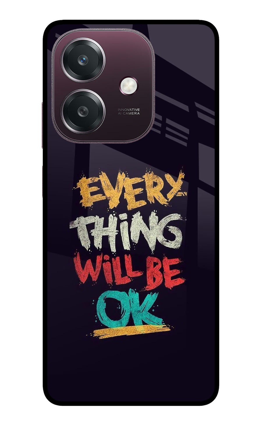 Everything Will Be Ok Oppo A3 5G Back Cover, Metal case