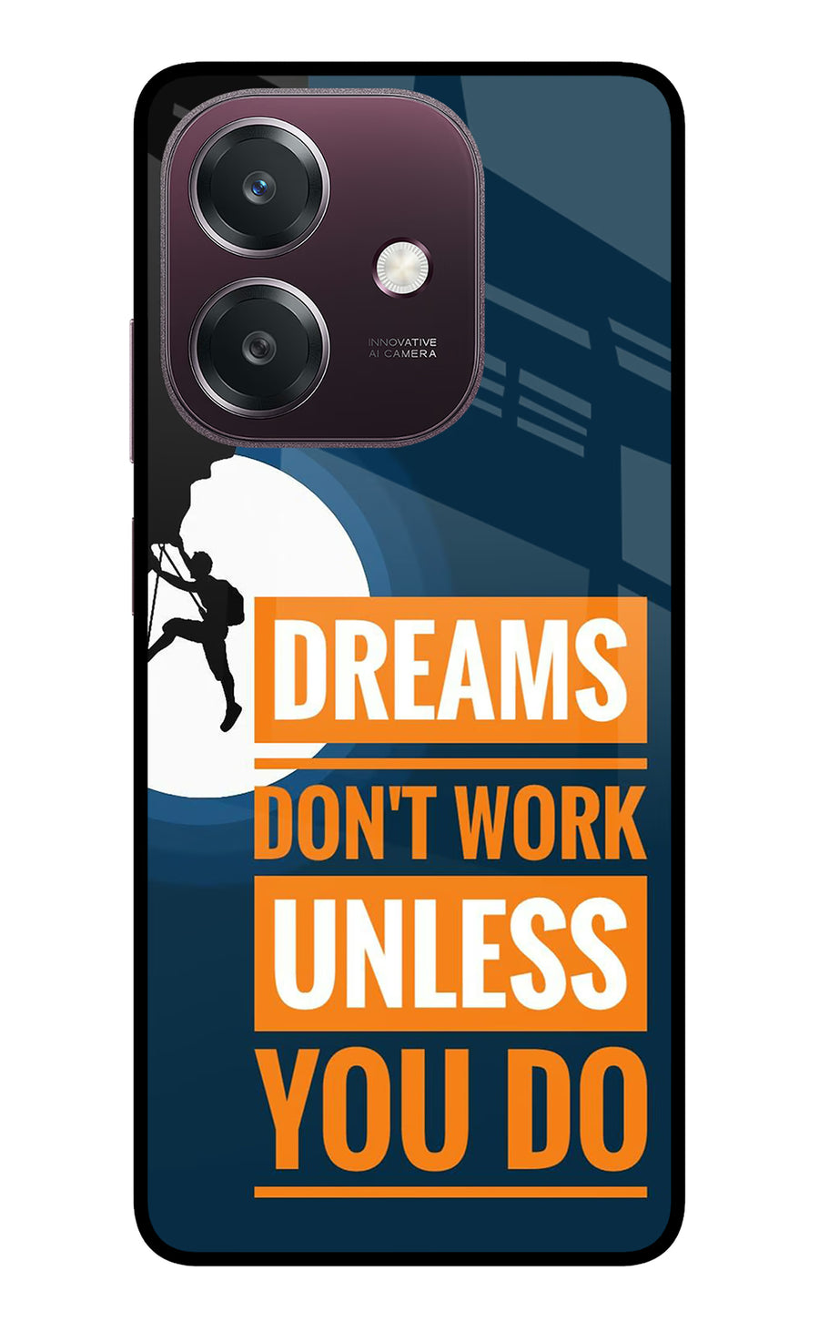 Dreams Don’T Work Unless You Do Oppo A3 5G Back Cover, Metal case