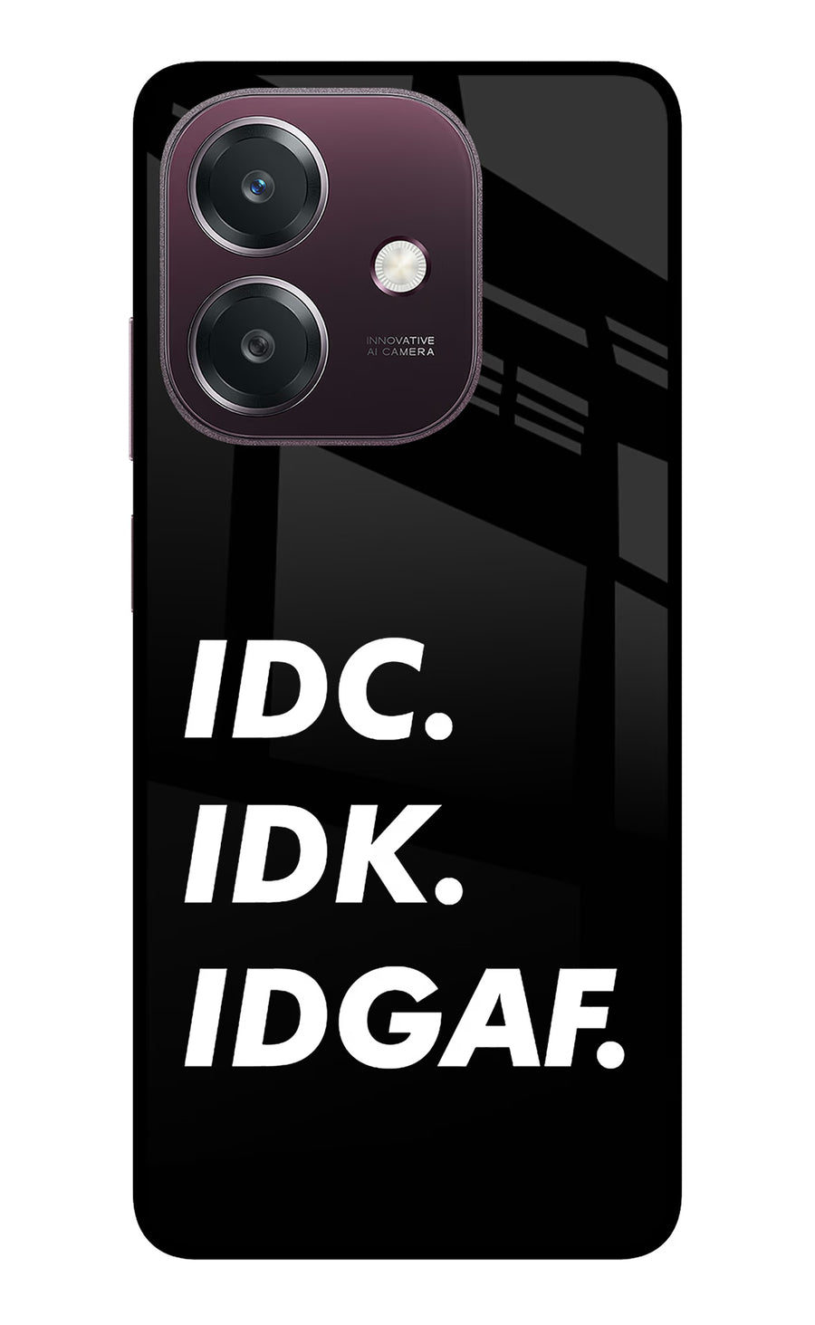 Idc Idk Idgaf Oppo A3 5G Back Cover, Metal case