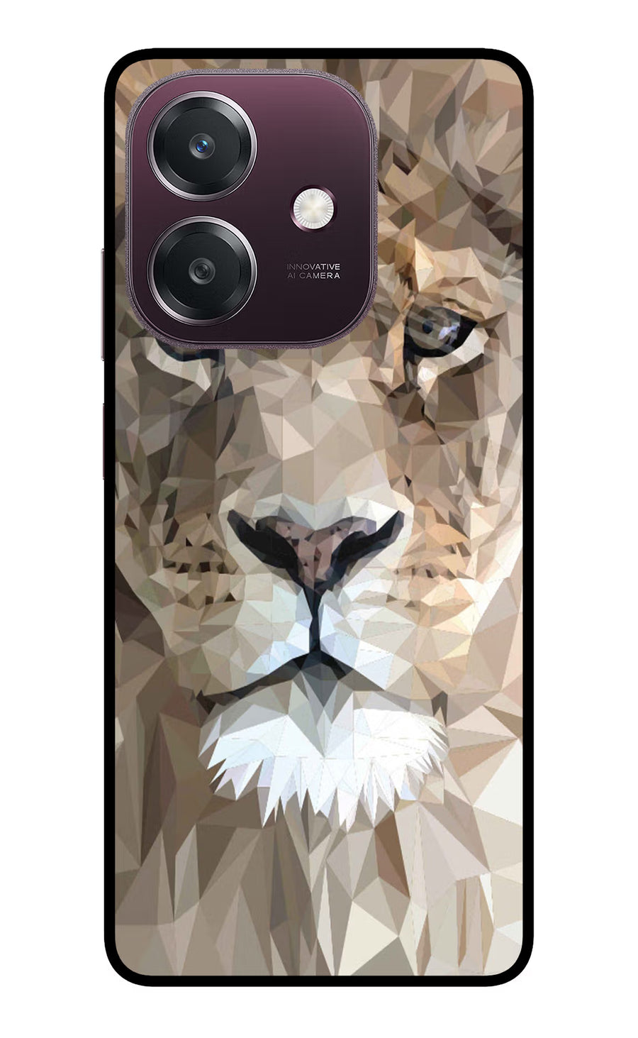 Lion Art Oppo A3 5G Back Cover, Metal case