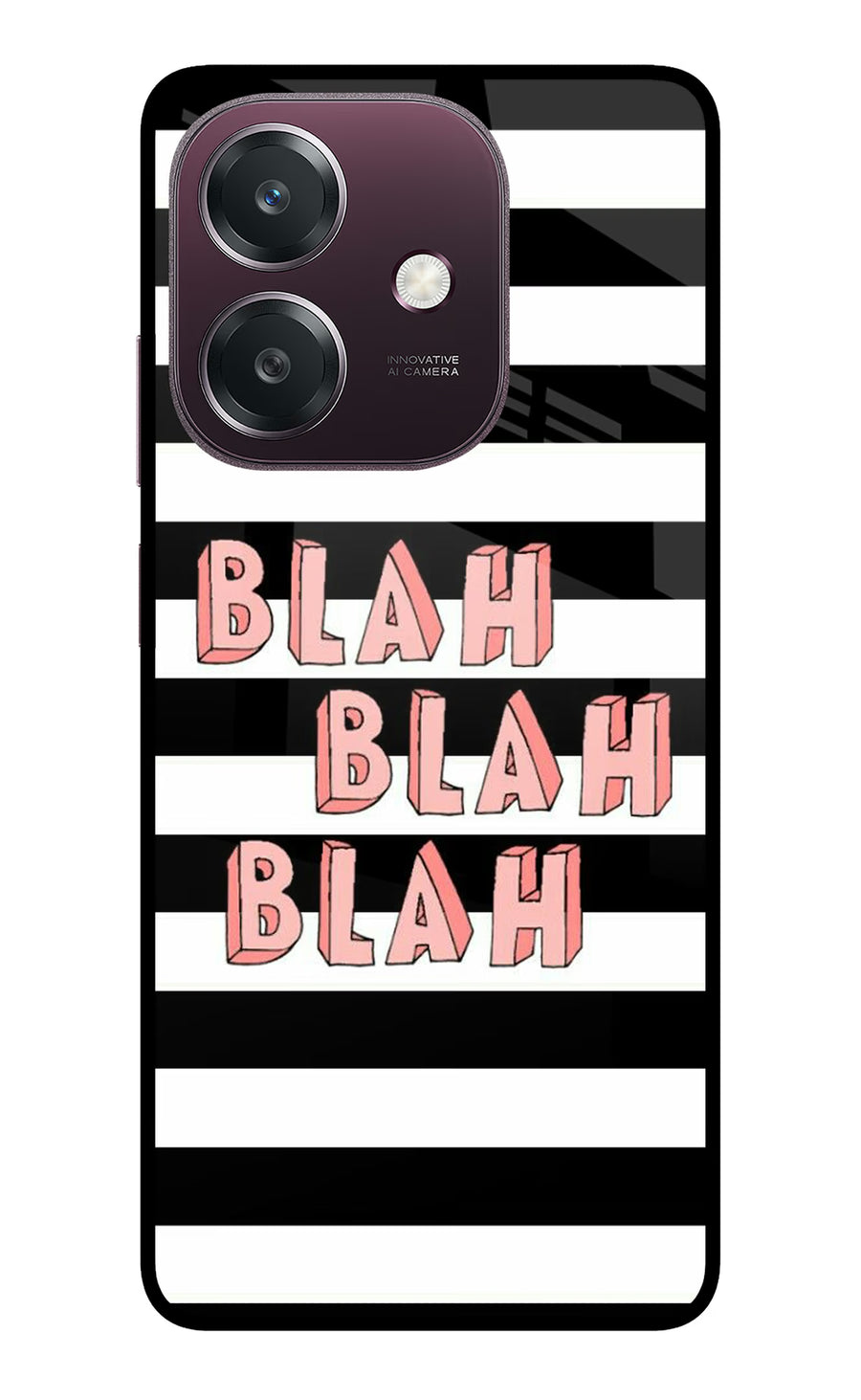 Blah Blah Blah Oppo A3 5G Back Cover, Metal case