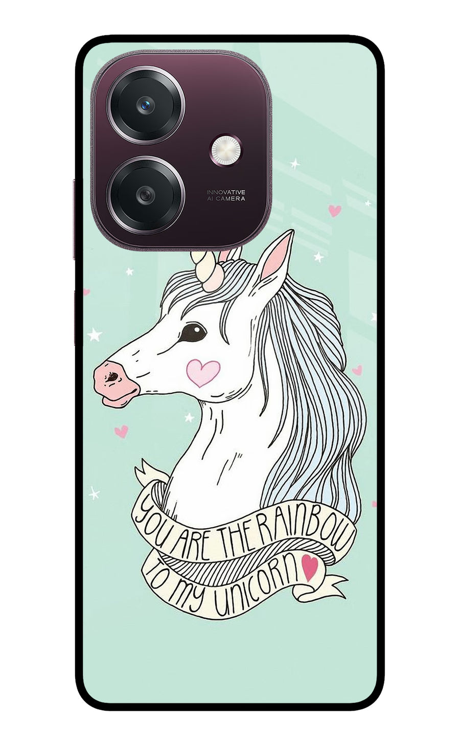 Unicorn Wallpaper Oppo A3 5G Back Cover, Metal case