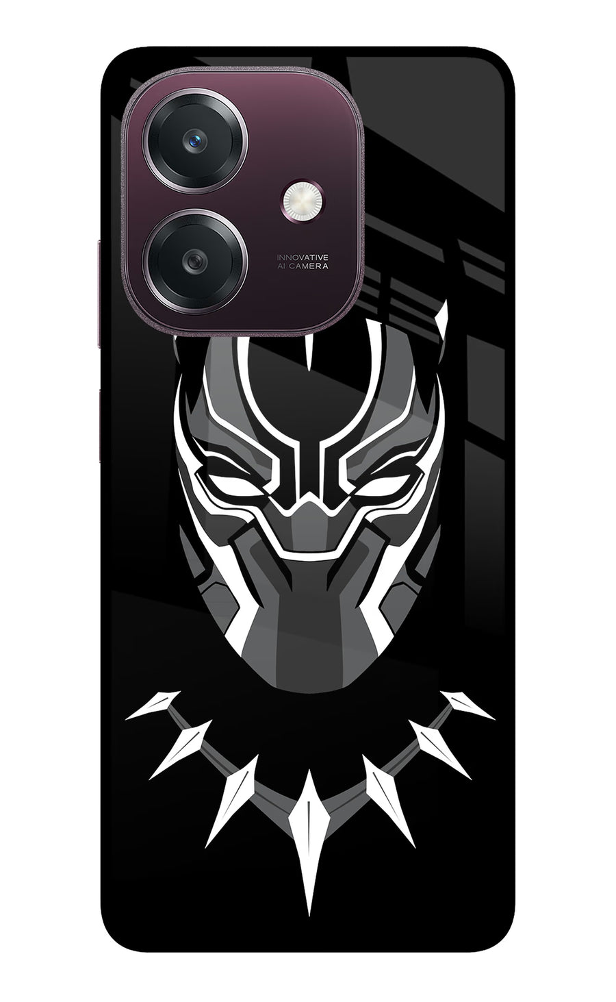 Black Panther Oppo A3 5G Back Cover, Metal case