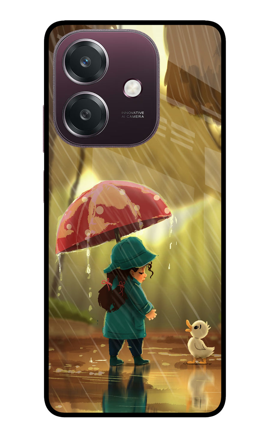 Rainy Day Oppo A3 5G Back Cover, Metal case