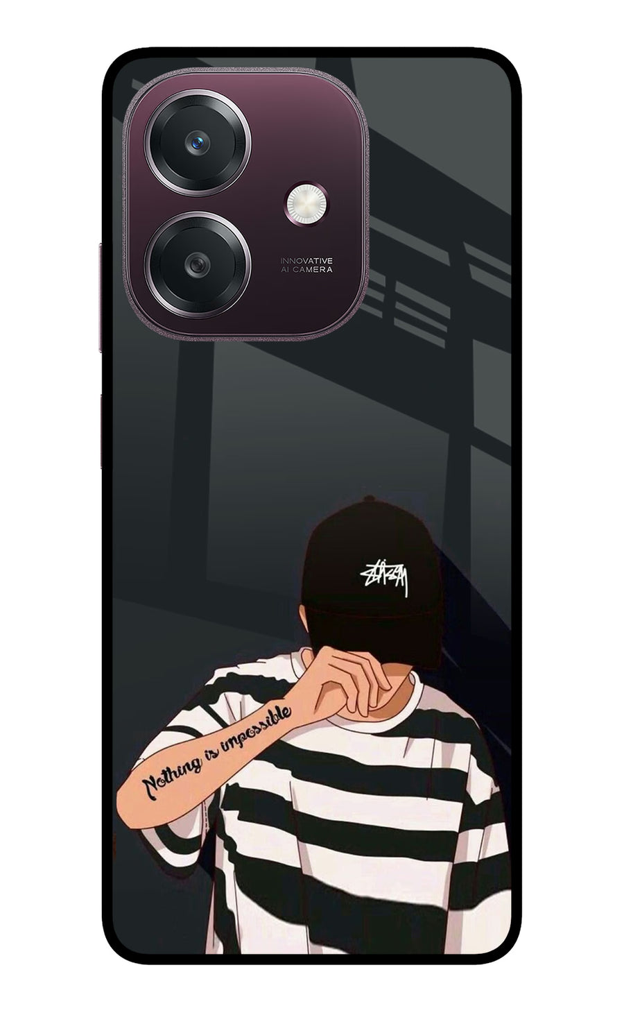 Aesthetic Boy Oppo A3 5G Back Cover, Metal case