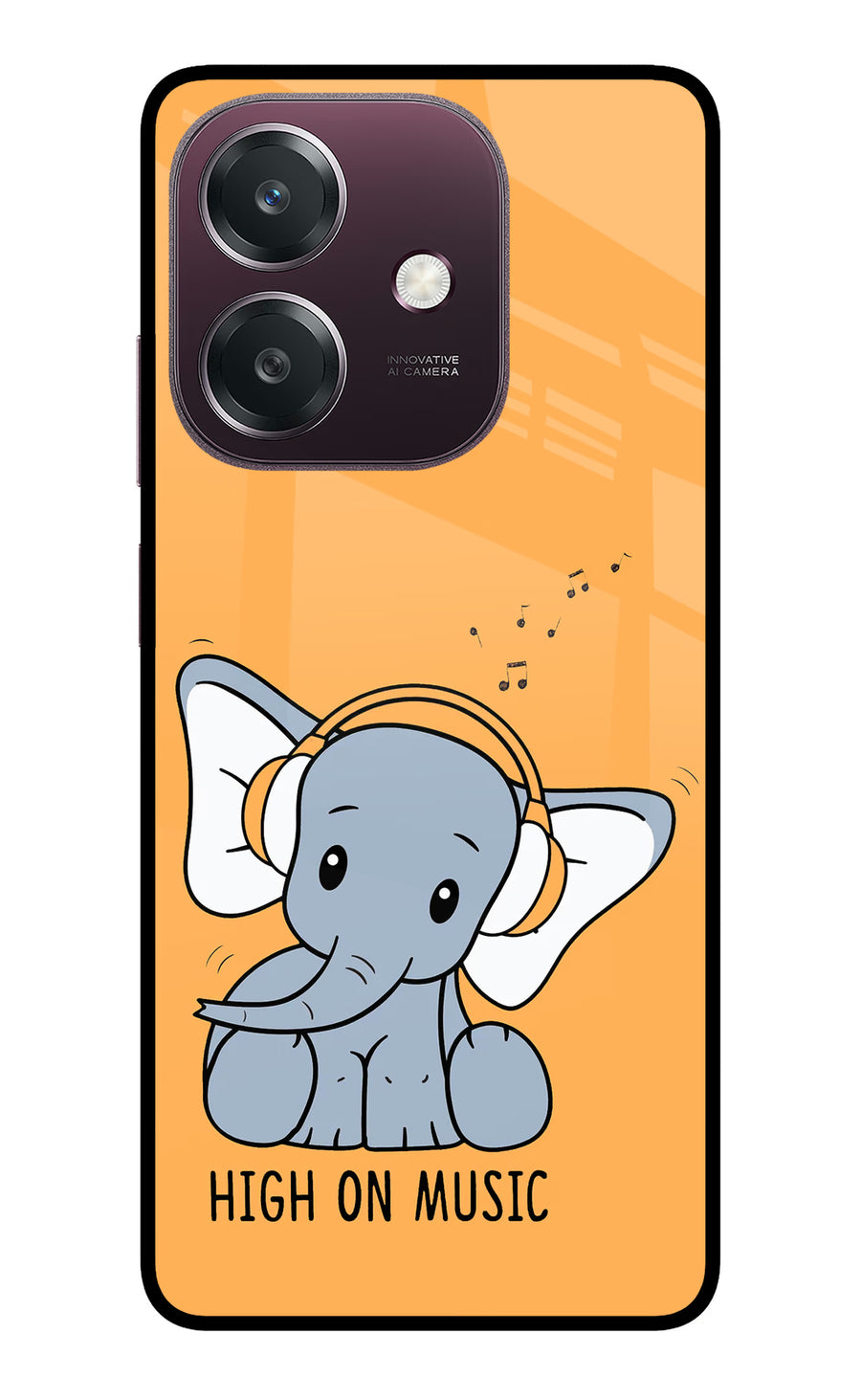 High On Music Oppo A3 5G Back Cover, Metal case