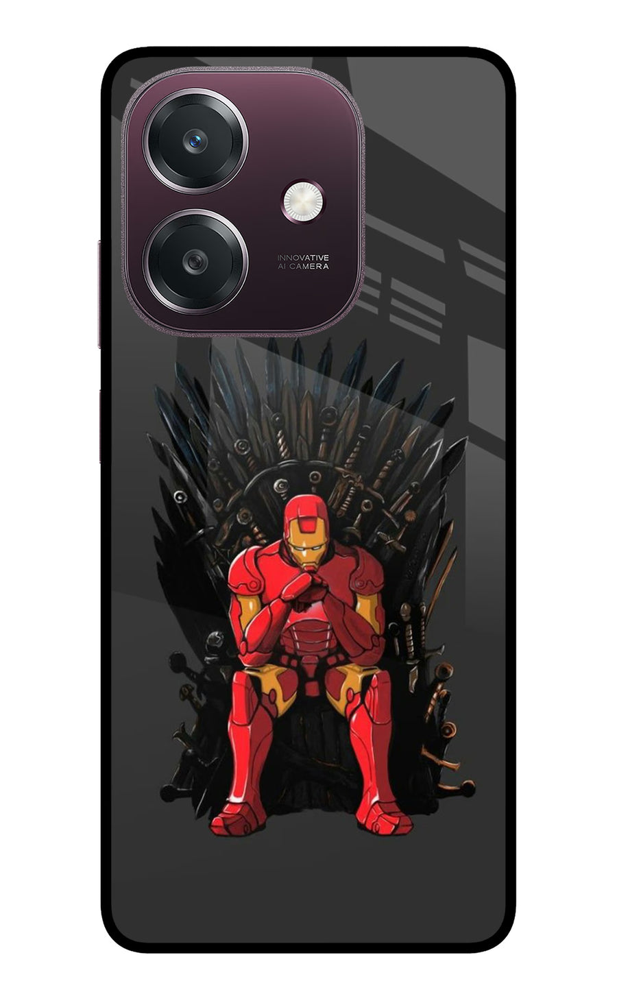 Ironman Throne Oppo A3 5G Back Cover, Metal case