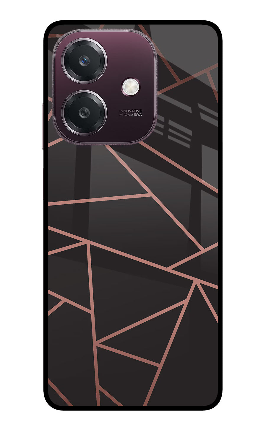 Geometric Pattern Oppo A3 5G Back Cover, Metal case