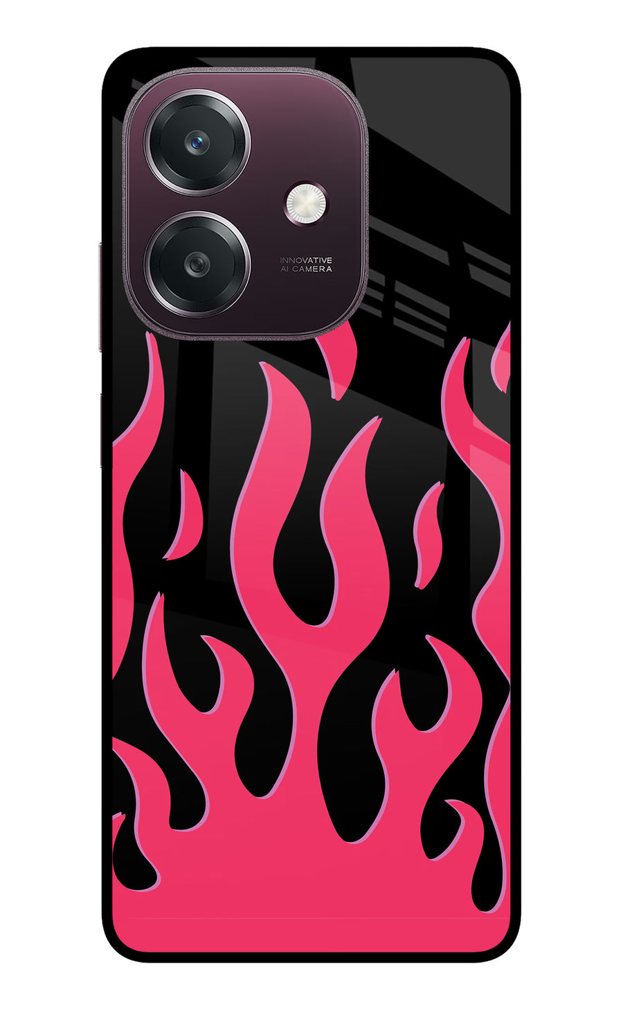 Fire Flames Oppo A3 5G Back Cover, Metal case