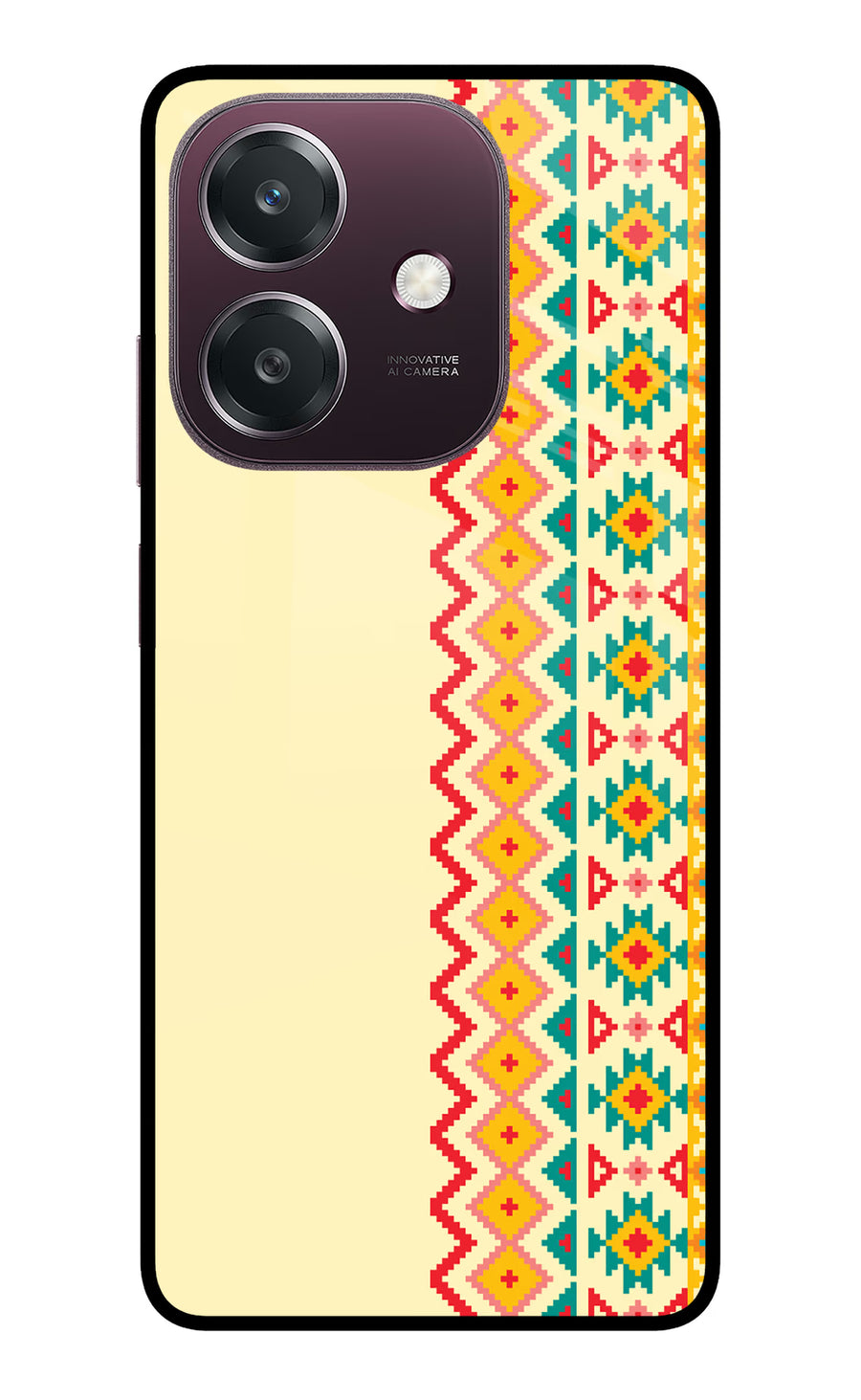 Ethnic Seamless Oppo A3 5G Back Cover, Metal case