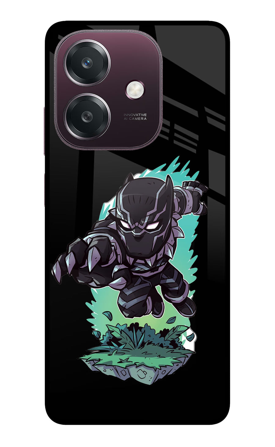 Black Panther Oppo A3 5G Back Cover, Metal case