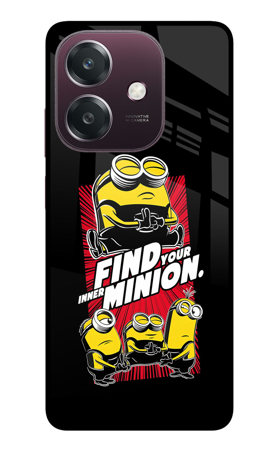 Find your inner Minion Oppo A3 5G Back Cover, Metal case