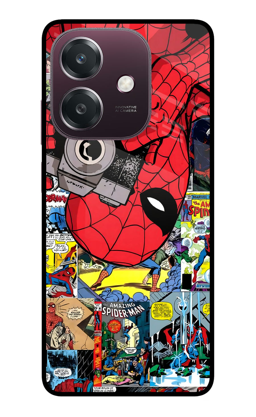 Spider Man Oppo A3 5G Back Cover, Metal case