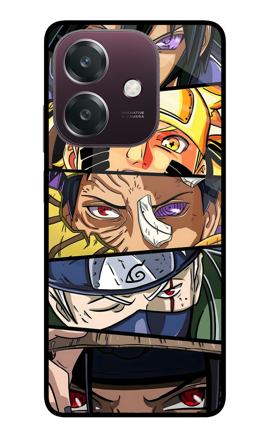 Naruto Character Oppo A3 5G Back Cover, Metal case