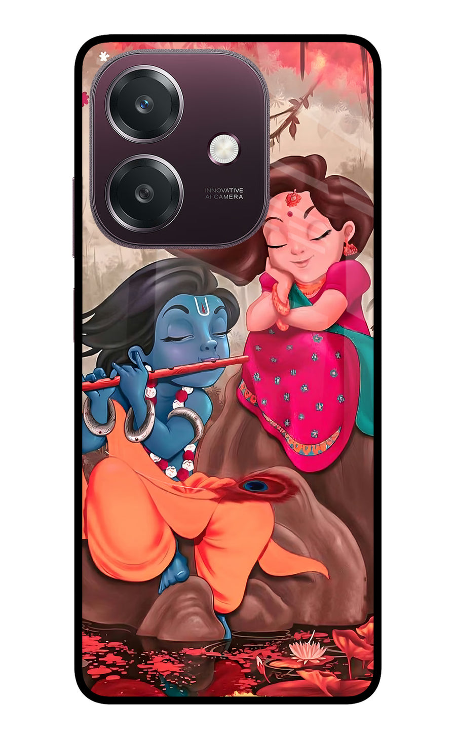Radhe Krishna Oppo A3 5G Back Cover, Metal case