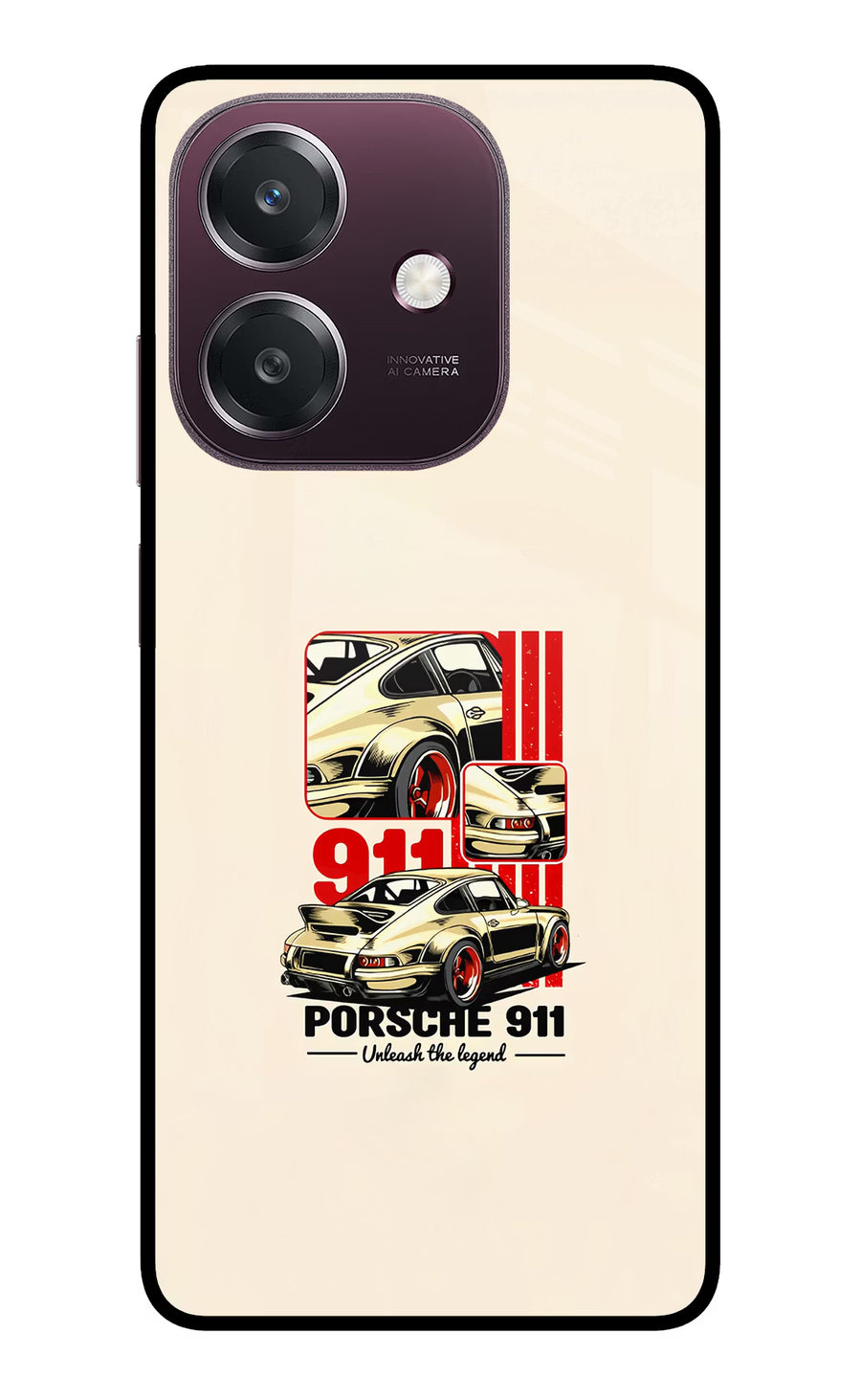 Classic Porsche 911 Oppo A3 5G Back Cover, Metal case