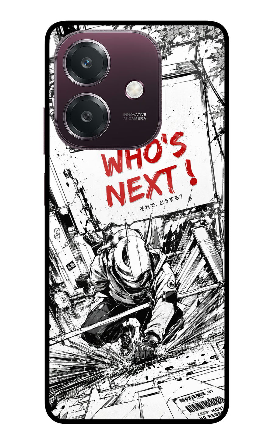 Who's Next Oppo A3 5G Back Cover, Metal case