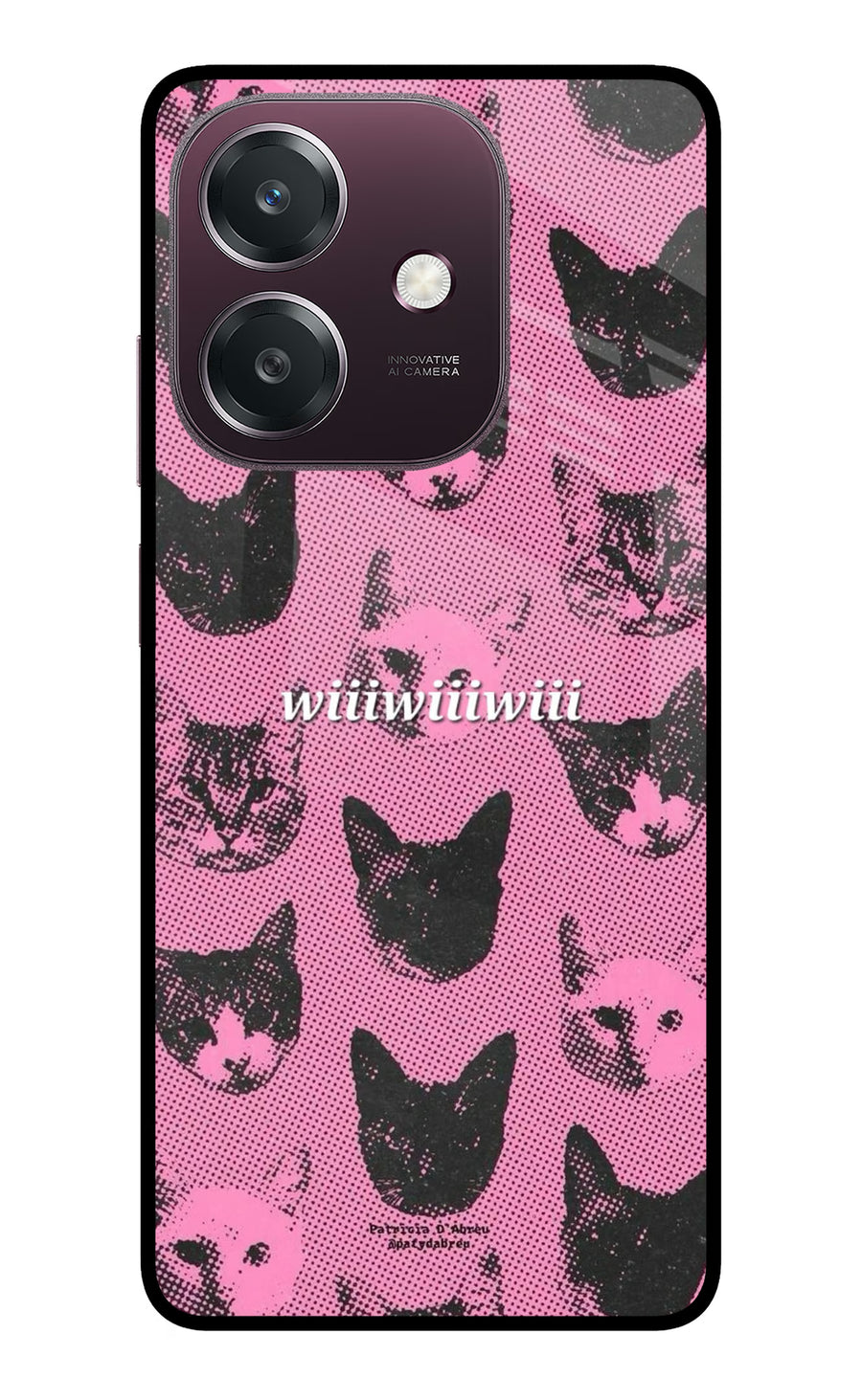 Pink Cats Oppo A3 5G Back Cover, Metal case