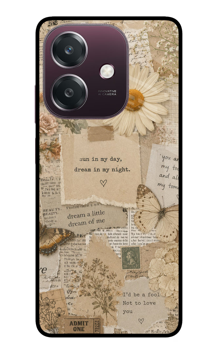 Vintage case Oppo A3 5G Back Cover, Metal case
