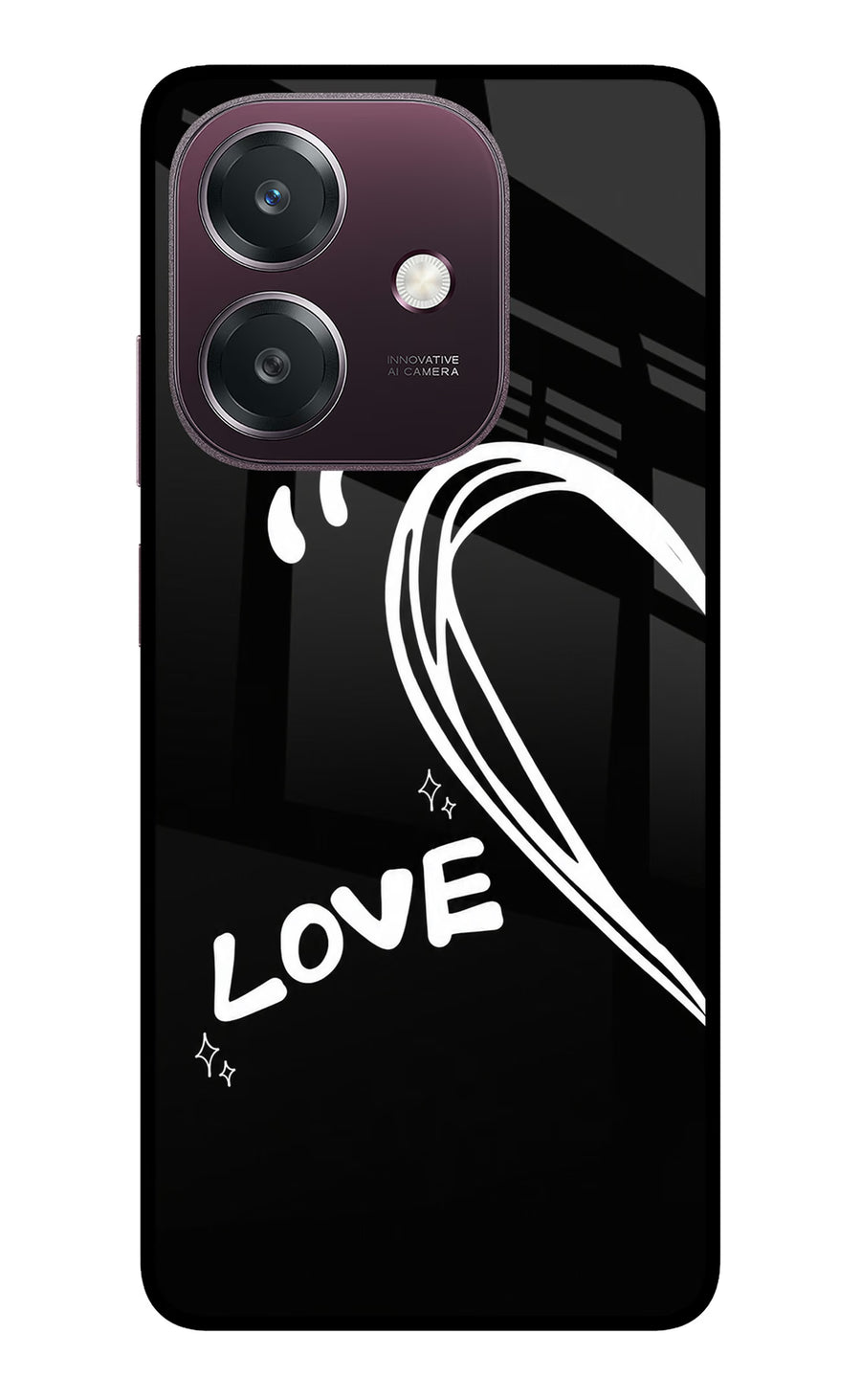 Love Line Oppo A3 5G Back Cover, Metal case
