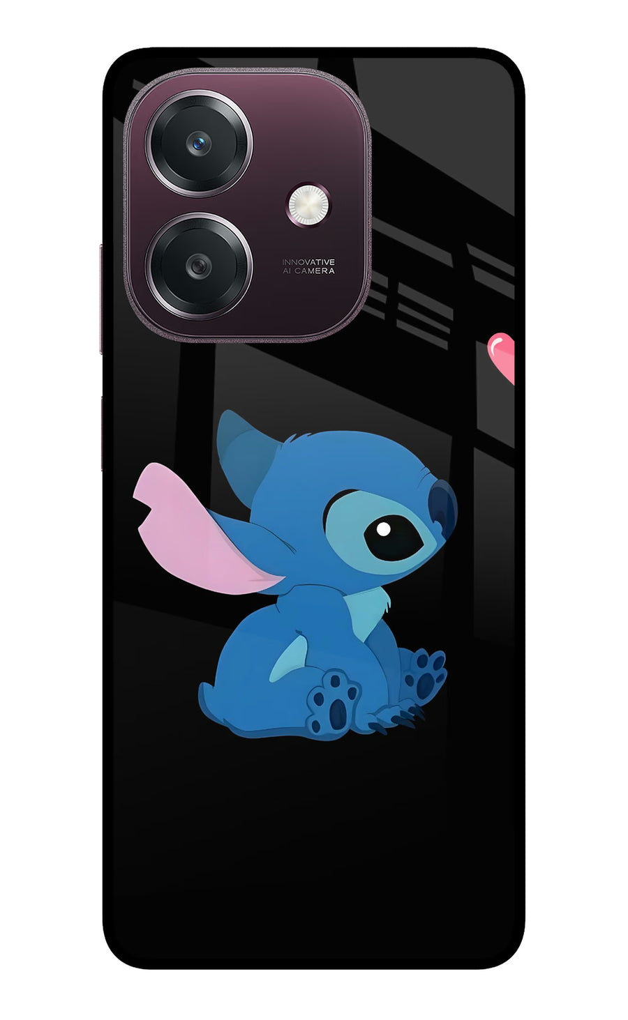 Stitch Crush Oppo A3 5G Back Cover, Metal case