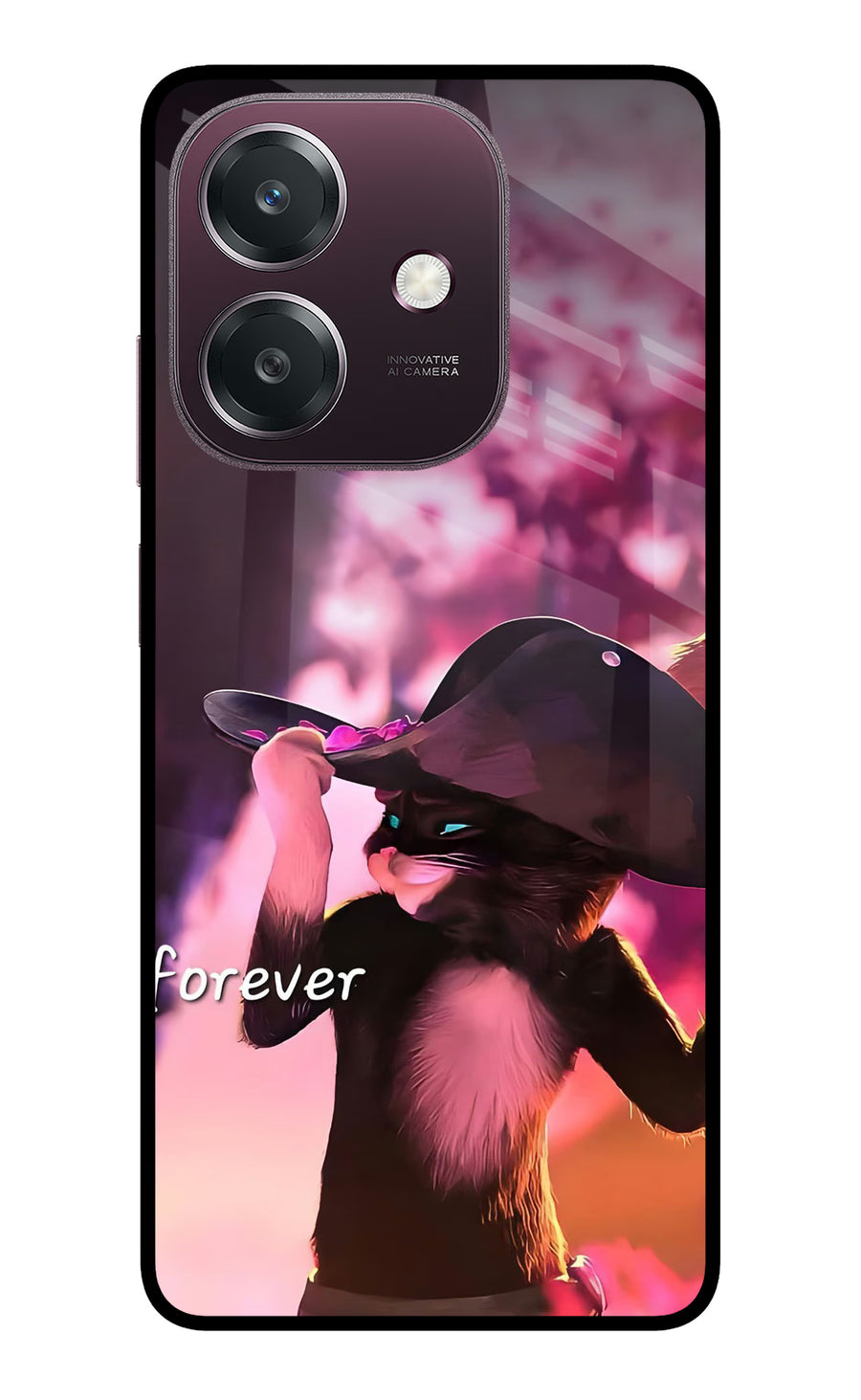Forever Cat Oppo A3 5G Back Cover, Metal case