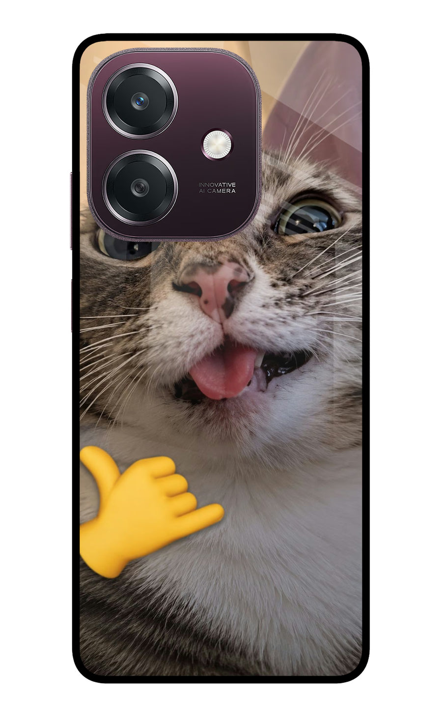 Silly Cat Call Oppo A3 5G Back Cover, Metal case