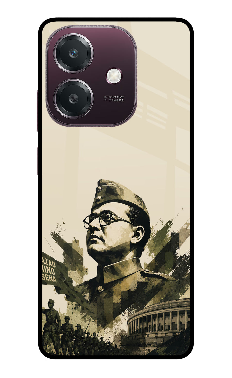 Netaji Rising Oppo A3 5G Back Cover, Metal case