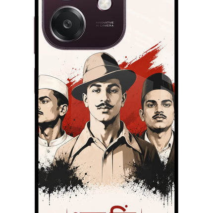 Bhagat Singh Trio Oppo A3 5G Metal Case Back Cover by Casekaro