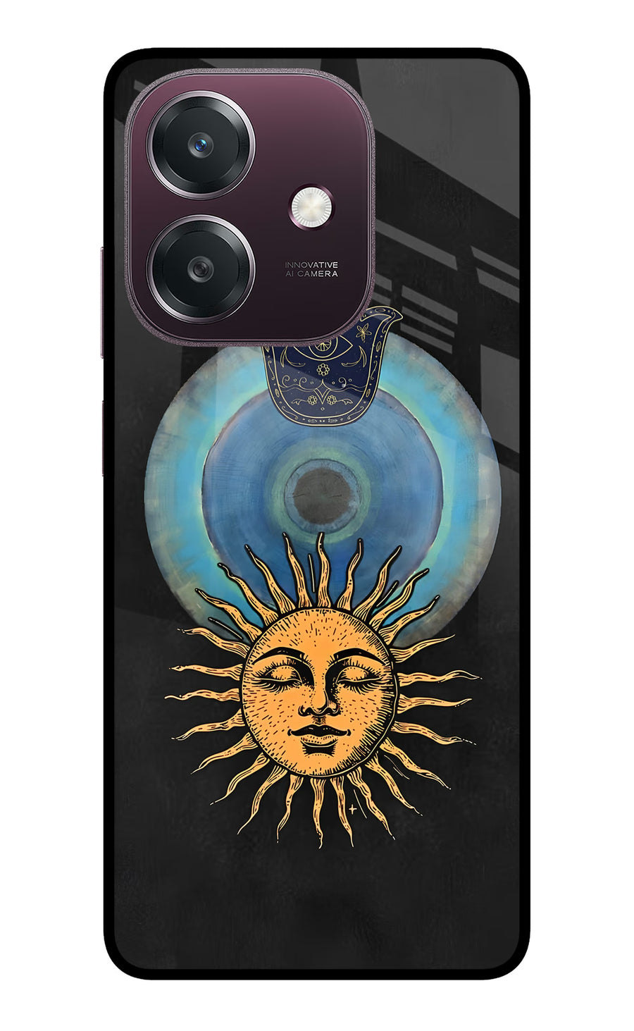 Divine Sun Oppo A3 5G Back Cover, Metal case