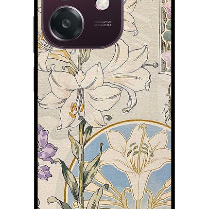 White Lily Oppo A3 5G Metal Case Back Cover by Casekaro