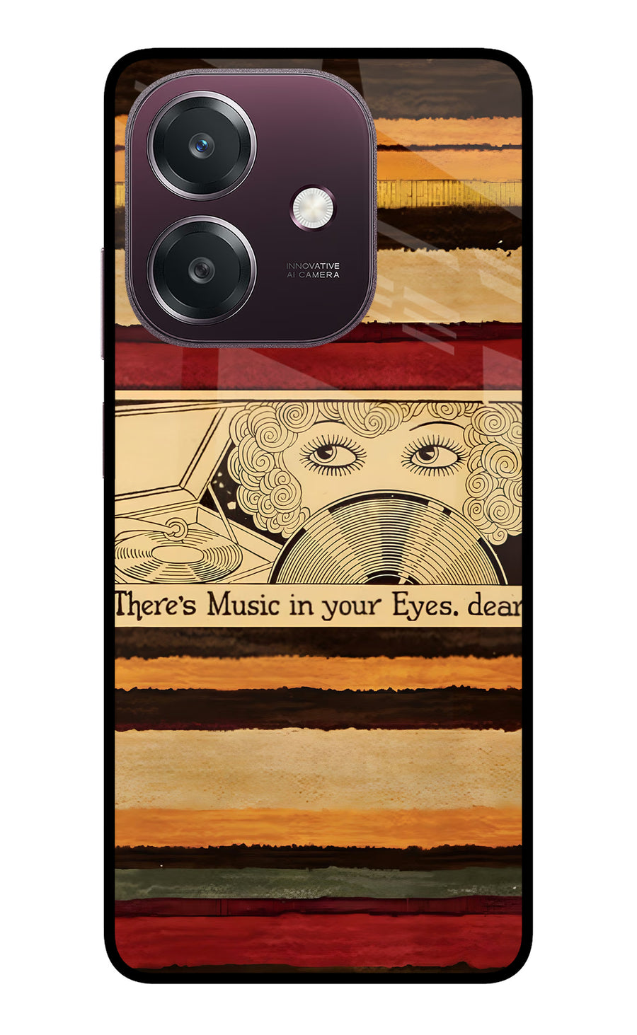 Vinyl Stripes Oppo A3 5G Back Cover, Metal case