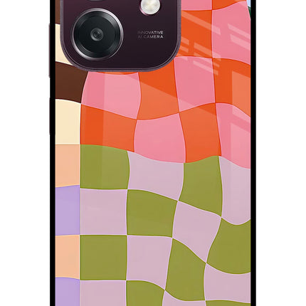 Wavy Grid Oppo A3 5G Metal Case Back Cover by Casekaro