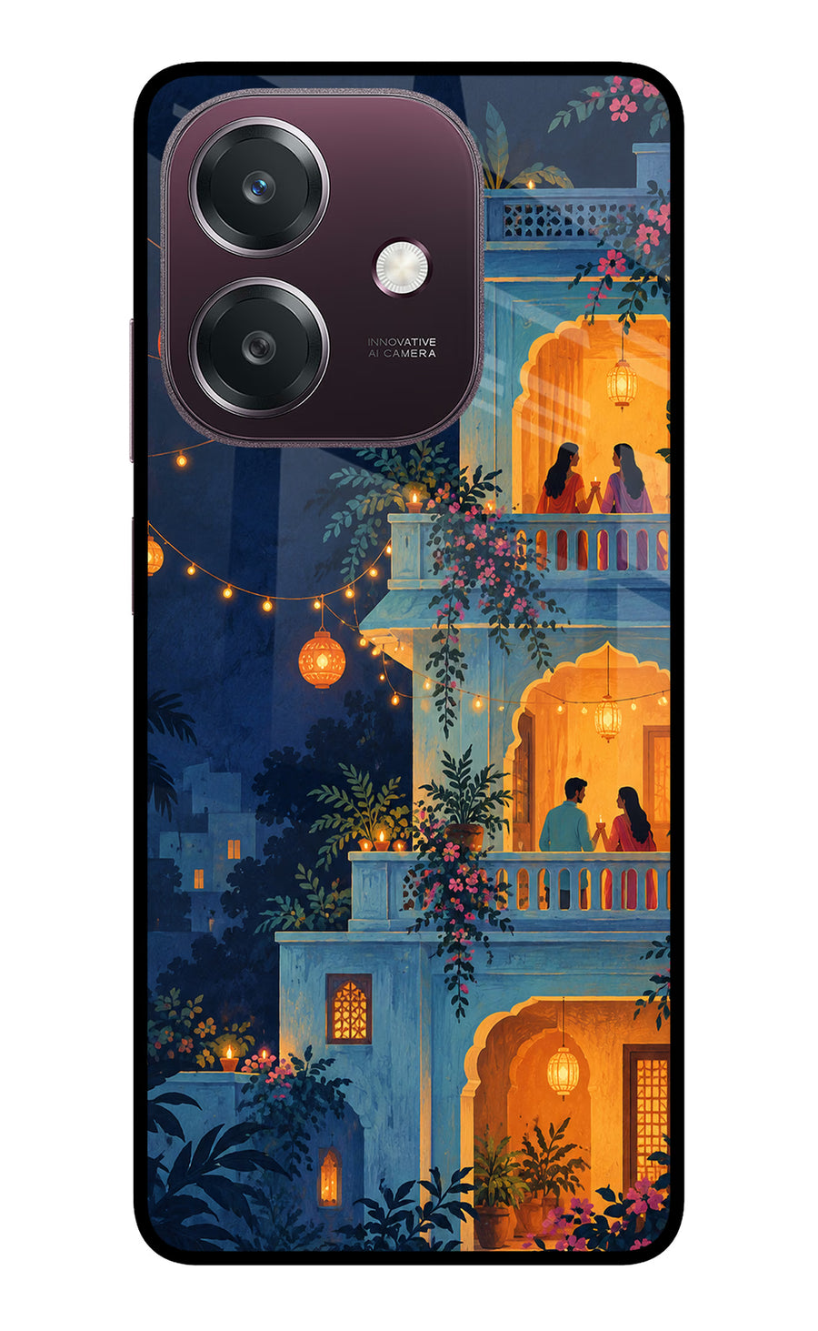 Balcony Glow Oppo A3 5G Back Cover, Metal case