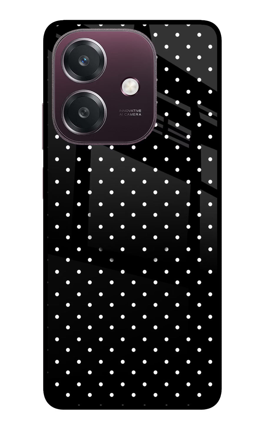 White Dots Oppo A3 5G Pop Case, Metal case