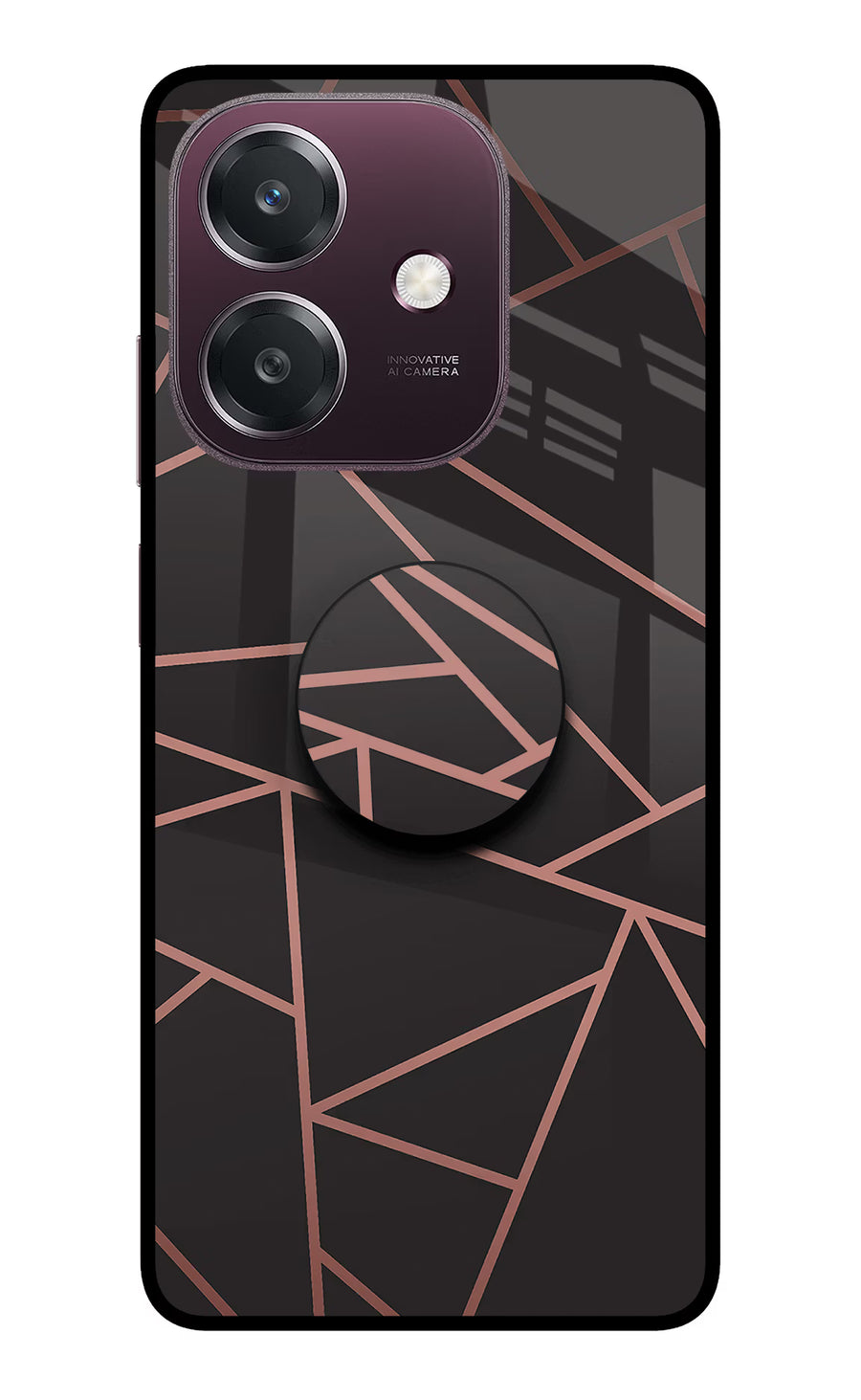 Geometric Pattern Oppo A3 5G Pop Case, Metal case