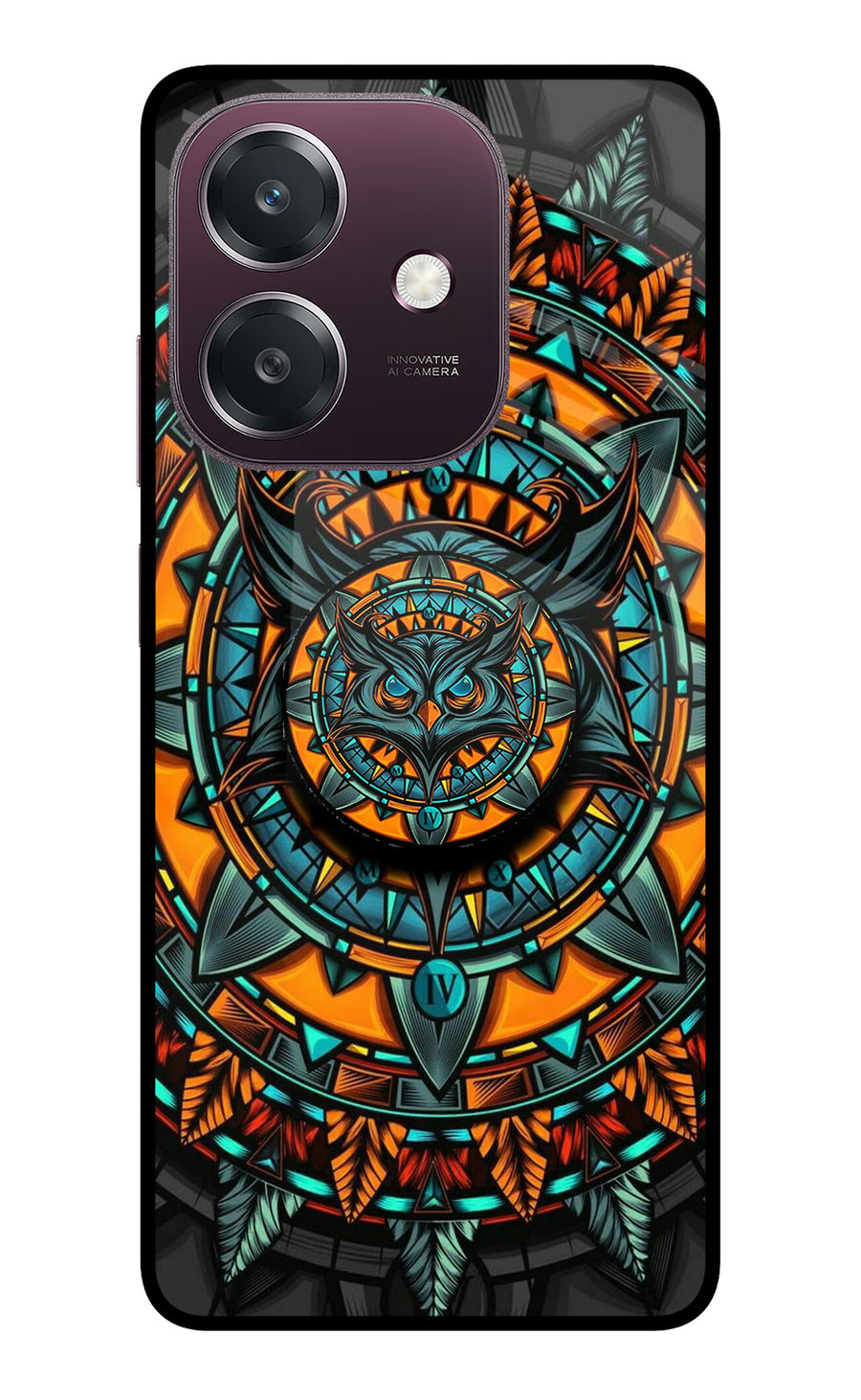 Angry Owl Oppo A3 5G Pop Case, Metal case