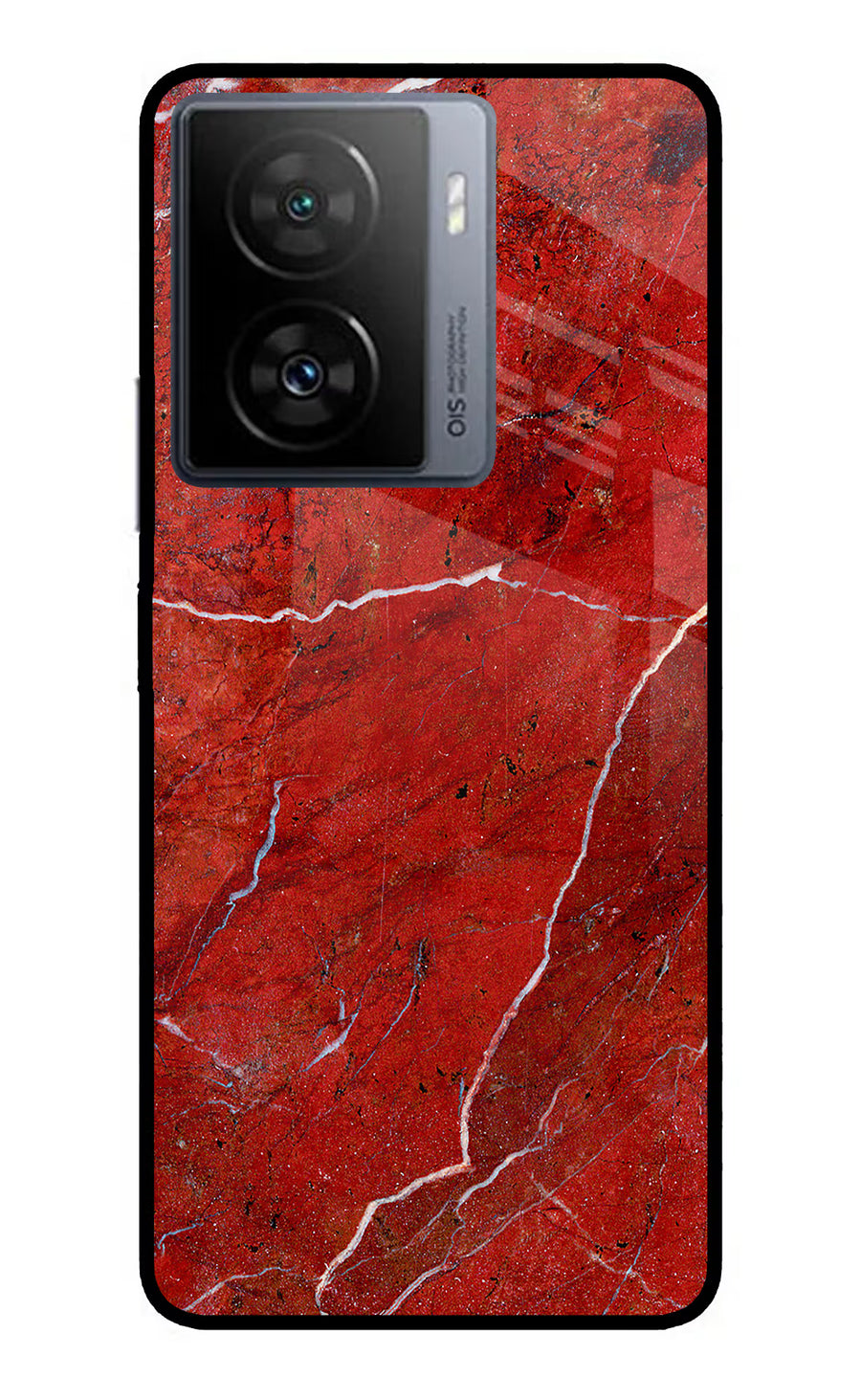 Red Marble Design iQOO Z7 5G Back Cover, Metal case